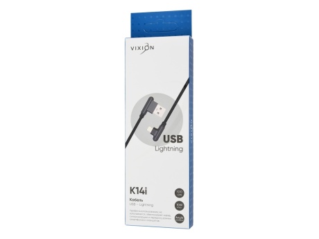 Кабель USB VIXION (K14i) для iPhone Lightning 8 pin (1м) (черный/графит)