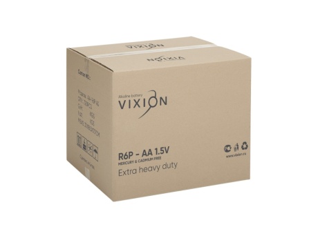 Батарейка Vixion солевая R6P - AA (плёнка 4шт)