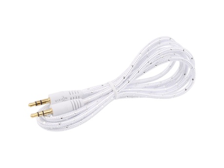 Кабель AUX VIXION PRO (VX-42) 2 x Jack 3,5 (M) (1.5м) (белый)