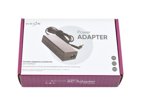 Блок питания для ноутбука Toshiba 19V 3,42A (5,5*2,5) (A305/A105/U400/M30X/T130/M40X/L40) (VIXION)