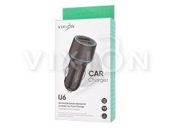 АЗУ VIXION U6 Fast Charger (2-USB/3A) 36W (черный)