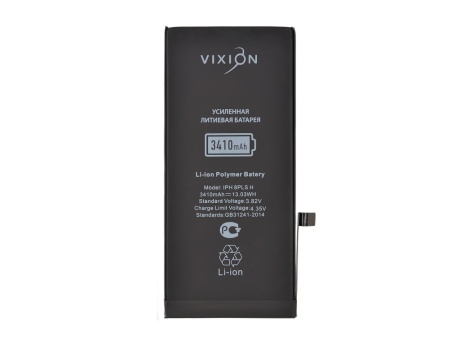 Аккумулятор для iPhone 8 Plus (Vixion) усиленная (3410 mAh) с монтажным скотчем