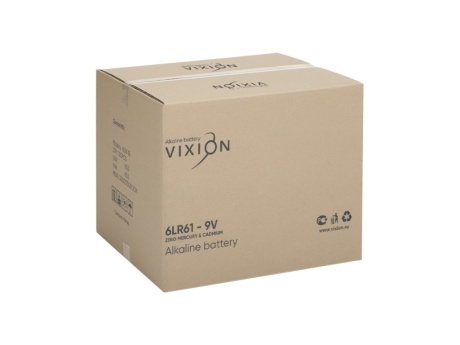 Батарейка Vixion алкалиновая 9V Крона 6LR61 (блистер 1шт)
