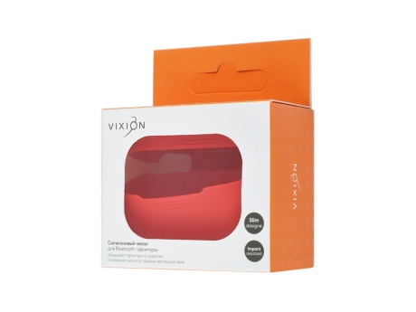 Чехол силиконовый для AirPods Pro (красный) (VIXION)
