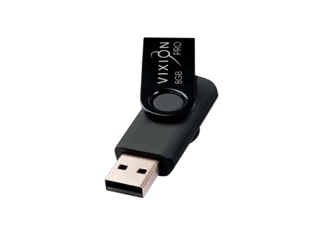 Накопитель USB Flash 8GB 2.0 VIXION PRO Black Twist (черный)