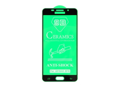 Защитное стекло керамическое для Samsung A510F Galaxy A5 (2016) (черный) (VIXION)