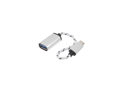 Адаптер VIXION AD75 USB - Type-C с проводом (серебро)