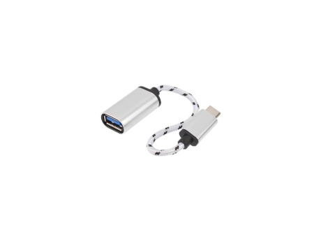 Адаптер VIXION AD75 USB - Type-C с проводом (серебро)
