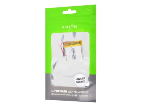 Аккумулятор универсальный 30х30х30 mm 300mAh (3,7V Li-Pol) (Vixion)