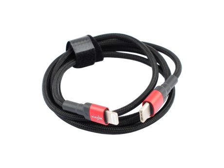 Кабель Type-C VIXION (K22i) Power Delivery для iPhone Lightning 8 pin (1м) (красный)