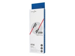 Кабель USB VIXION (K14i) для iPhone Lightning 8 pin (1м) (красный/графит)