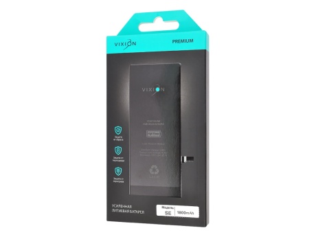 Аккумулятор для iPhone SE (Vixion) усиленная (1800 mAh) с монтажным скотчем