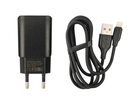 СЗУ VIXION L2i (2-USB/1.2A) + Lightning кабель 1м (черный)