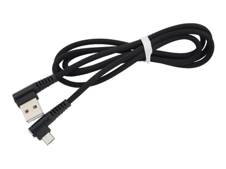 Кабель USB VIXION (K15) microUSB (1м) L-образный (черный)
