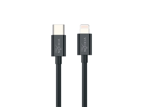 АЗУ VIXION PRO VU-13i (2-Type-C PD 20W) 20W max + Lightning кабель (1м) (черный)