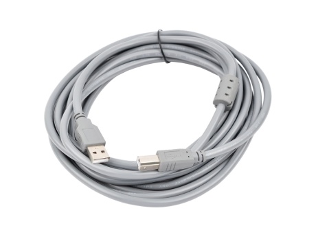 Кабель соединительный VIXION CAB23 USB 2.0 A — USB 2.0 B 5 м (серый)