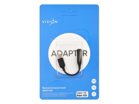 Адаптер VIXION (AD26) Jack 3.5 (F) - Type-C (черный)