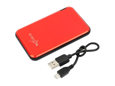 Портативное зарядное устройство (Power Bank) VIXION KP-51 5000mAh (Type-C, USB, Micro-USB) (красный)