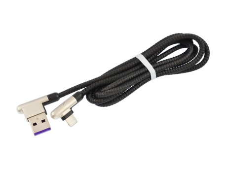 Кабель USB VIXION (K14i) для iPhone Lightning 8 pin (1м) (черный/золото)