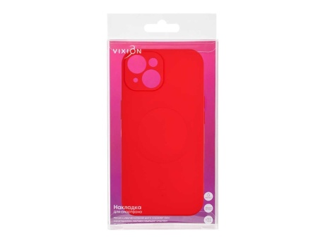 Накладка Vixion для iPhone 15 MagSafe (красный)