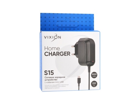 СЗУ VIXION S15 (1A) miniUSB (черный)