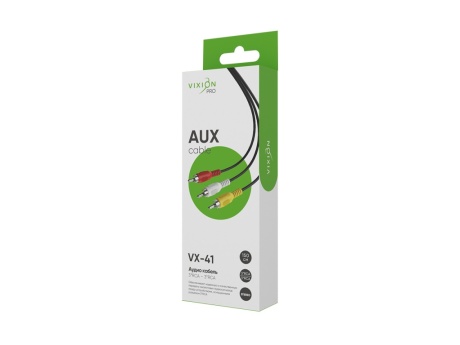 Кабель VIXION PRO (VX-41) 3RCA (M) - 3RCA (M) (1.5м) (черный)