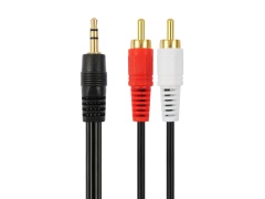 Кабель VIXION CAB30 2RCA (M) - AUX 3,5 (M) 1.5m (черный)