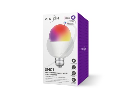 Умная лампочка Vixion SM01 RGB, 6500К, E27, 9Вт (белый)