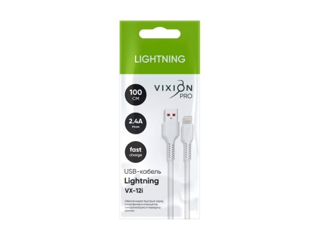 Кабель USB VIXION PRO (VX-17i) Lightning 8 pin (1м) (белый)
