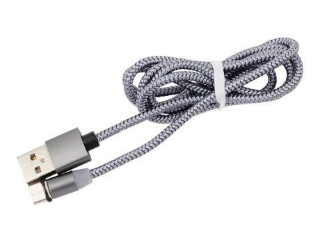 Кабель USB VIXION (K10) Lightning/micro/type-c (1м) магнитный (серебро)