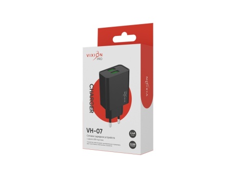 СЗУ VIXION PRO VH-07 (2-USB/2.4A) (черный)