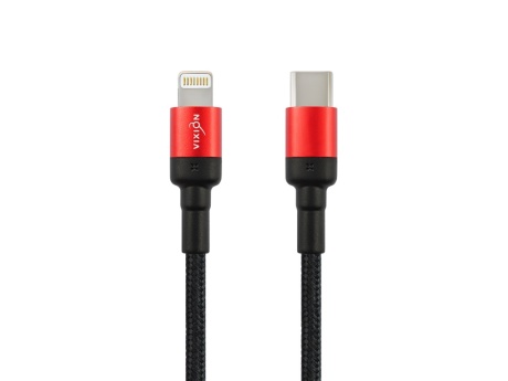 Кабель Type-C VIXION (K22i) Power Delivery для iPhone Lightning 8 pin (1м) (красный)