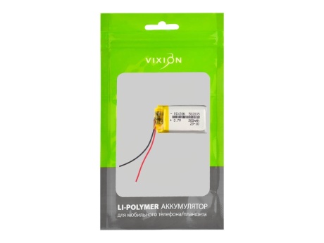 Аккумулятор универсальный 50х20х35 mm 300mAh (3,7V Li-Pol) (Vixion)