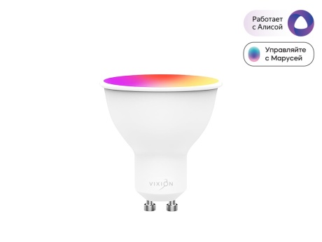 Умная лампочка Vixion SM05 RGB, 6500К, GU10, 5Вт (белый)