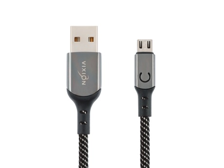 Кабель USB VIXION (K9m Ceramic) microUSB (1м) (черно/белый)