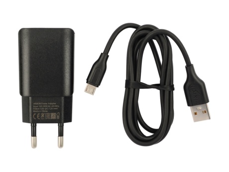СЗУ VIXION L2m (2-USB/1.2A) + micro USB кабель 1м (черный)