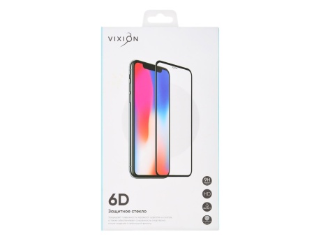 Защитное стекло 6D для Xiaomi 12 Lite (черный) (VIXION)