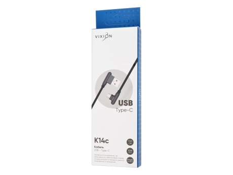 Кабель USB VIXION (K14c) Type-C (1м) (черный/графит)
