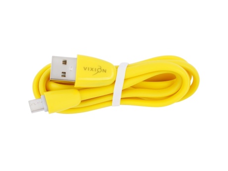 Кабель USB VIXION (K12m) microUSB (1м) силиконовый (желтый)