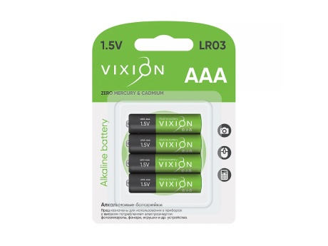 Батарейка Vixion алкалиновая LR03 - AAA (блистер 4шт)