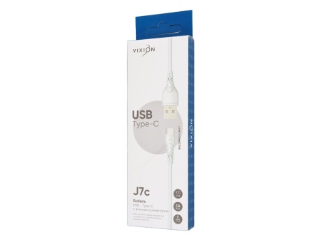 Кабель USB VIXION (J7c) Type-C (1м) (белый)