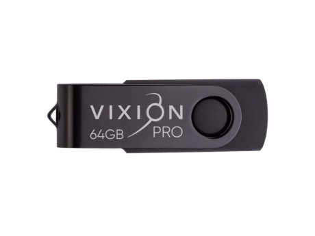 Накопитель USB Flash 64GB 2.0 VIXION PRO Black Twist (черный)
