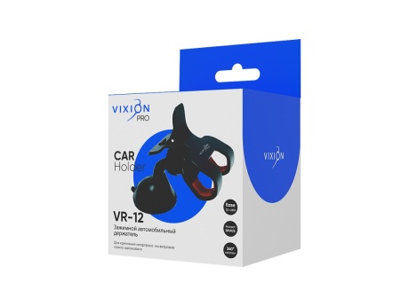 Авто-держатель VIXION PRO VR-12 с прищепкой (черный)
