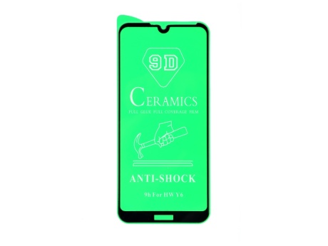 Защитное стекло керамическое для Huawei Y6/Honor 8A/8A Pro/8A Prime/Y6s (черный) (VIXION) (0)
