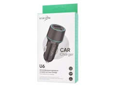 АЗУ VIXION U6 Fast Charger (2-USB/3A) 36W (черный)