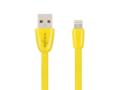 Кабель USB VIXION (K12i) для iPhone Lightning 8 pin (1м) силиконовый (желтый)