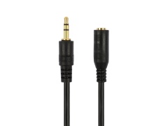 Удлинитель VIXION CAB47 AUX 3,5 (M) - AUX 3,5 (F) 1.5m (черный)