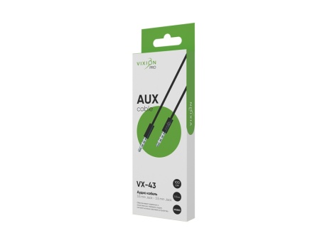 Кабель AUX VIXION PRO (VX-43) 2 x Jack 3,5 (M) (1м) (черный)