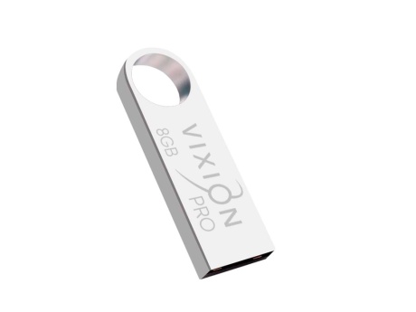 Накопитель USB Flash 8GB 2.0 VIXION PRO Zinc Alloy (серебро)