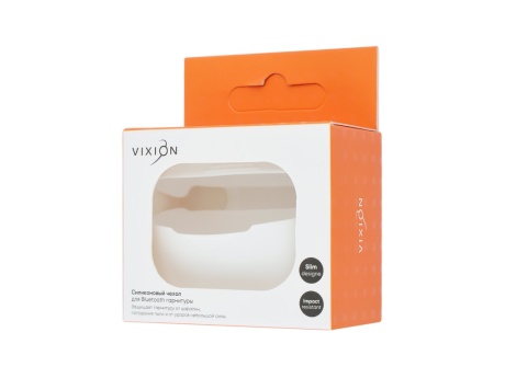 Чехол силиконовый для AirPods Pro (белый) (VIXION)